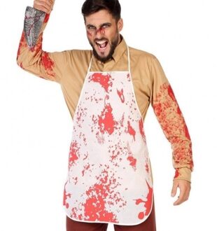Atosa Horror/slachter schort met bloed voor volwassenen - Halloween verkleed accessoires