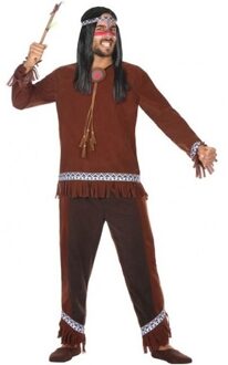 Atosa Indiaan verkleed kostuum - Indianen verkleed pak voor heren - carnavalskleding - One size;;