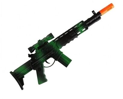 Atosa Marinier/militair speeldgoed - verkleed/wapen machinegeweer - groen mix - 44 cm - soldaten - leger