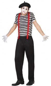 Atosa Mime clowns outfit voor mannen