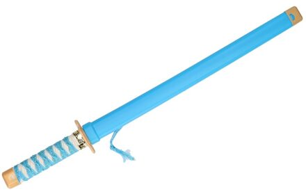 Atosa Ninja vechters zwaard verkleed wapen blauw 65 cm