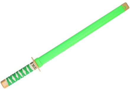 Atosa Ninja vechters zwaard - verkleed wapen - groen - 65 cm - speelgoed zwaarden