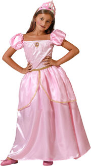 Atosa Prinsessen verkleed jurk - roze - luxe prinsessenjurk - voor kinderen 116 (5-6 jaar)