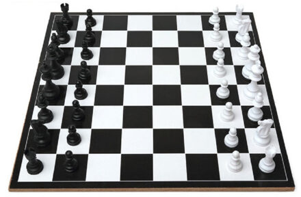 Atosa Reisspellen/bordspellen 2-in-1 set van schaken en erger je niet 35 x 30 cm Multi