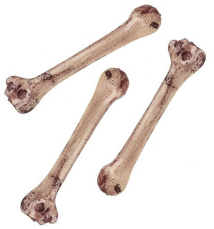 Atosa Set van 4x stuks horror thema decoratie bot 33 cm Bruin