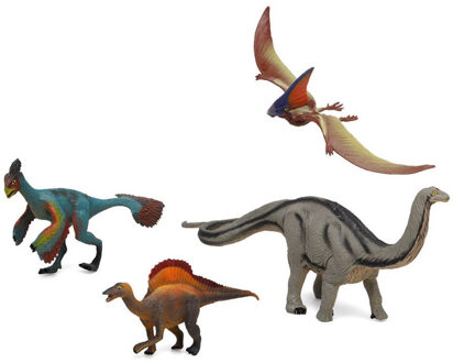 Atosa Speelgoed dino dieren figuren 4x stuks dinosaurussen