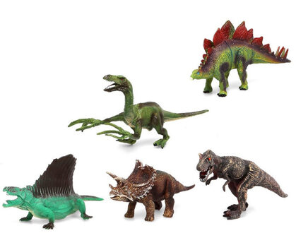 Atosa Speelgoed dino dieren figuren 5x stuks dinosaurussen - Speelfigurenset