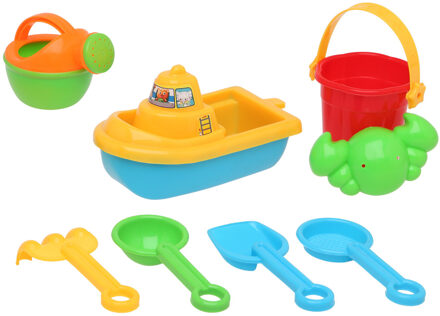 Atosa Strand/zandbak speelgoed set - emmer/schepjes met vormpjes - plastic - peuter/kind - En boot