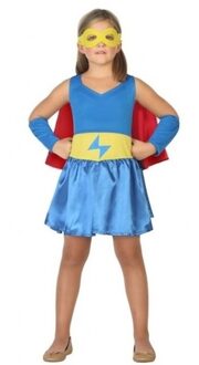 Atosa Supergirl jurk/jurkje verkleed kostuum voor meisjes