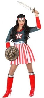 Atosa Superheld Amerikaanse kapitein verkleed pak/kostuum voor dames