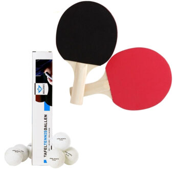 Atosa Tafeltennis setje van 2 batjes en 9x tafeltennisballetjes