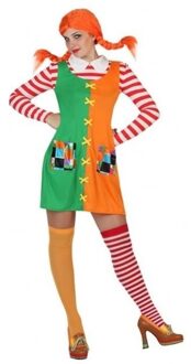 Atosa Verkleed kostuum - sterk Zweeds meisje - kostuum voor dames - carnavalskleding - Pippie Multi