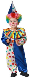 Atosa Verkleed set voor peuters - clowntje - multi kleuren - 2-delig - carnaval verkleedkleding 12-24 maanden (80-92)