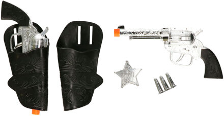 Atosa Verkleed speelgoed Cowboys 2 pistolen met accessoires - set - kinderen - kunststof