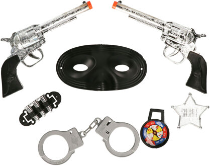 Atosa Verkleed speelgoed Cowboys 2 pistolen met holster - set - kinderen - kunststof Multi