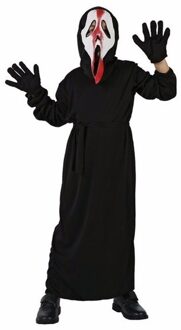 Atosa Verkleedkleding pak Spook - voor kinderen - Halloween kostuum - zwart - met masker Multi