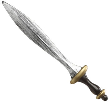 Atosa Zwaard van Krijger/ridder/viking - verkleed speelgoed - 69 cm - kunststof - wapens - kind/adults Zilver