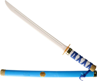 Atosa Zwaard voor een Ninja - verkleed speelgoed - 60 cm - kunststof - blauw - kind/adults - Verkleedattributen