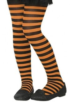 Atosa Zwart/oranje verkleed panty voor kinderen