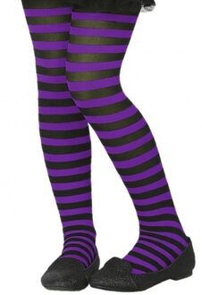 Atosa Zwart/paarse verkleed panty voor kinderen