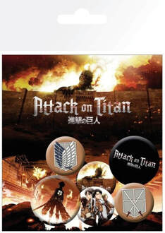 Attack on Titan Characters Badge Pack