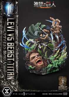 Attack on Titan Ultimate Premium Masterline Series Statue 1/4 Levi Versus Beast Titan Bonus Version 73 cm