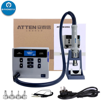 ATTEN ST-862D Soldering Station lead-free Hot Air Gun Intelligent Digital Display BGA Rework Station for Mobile Phone PCB Repair