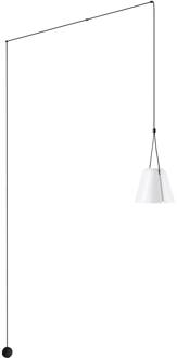 Attic hanglamp conisch decentraal wit wit, zwart