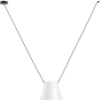 Attic hanglamp stompe kegel 24cm wit