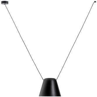 Attic hanglamp stompe kegel 24cm zwart