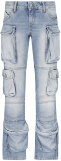 Attico Stijl Jeans The Attico , Blue , Dames - W28,W27,W25,W26,W29