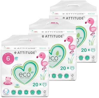 Attitude Baby Care Luiers Maat 6 Voordeelset 3x20