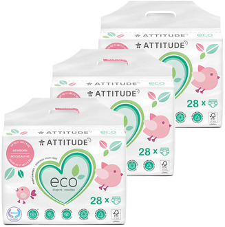 Attitude Baby Care Luiers Newborn Voordeelset 3x28