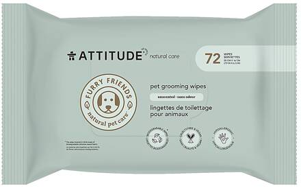 Attitude Furry Friends Deodorising Bath Wipes - unscented