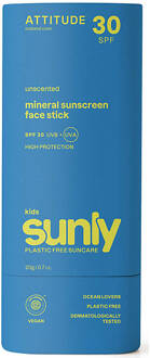 Attitude Sunly Gezichtszonnebrandstick SPF30 KIDS - Parfumvrij
