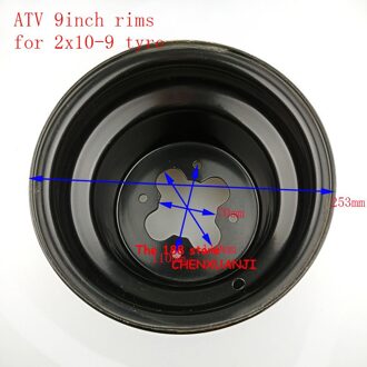 Atv Accessoires 9 Inch Vacuüm Wiel Hub 20X10-9 Inch Ijzeren Velg Voor 4 Wiel Cross Country Motorfiets Go-kart Atv