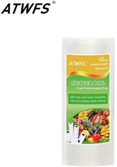 Atwfs 12 Cm X 500 Cm/Roll Vacuüm Sealer Zakken Vacuüm Voedsel Zak Saran Wrap