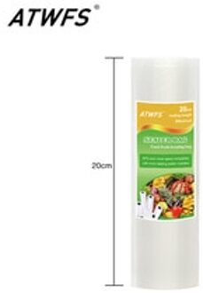 ATWFS 20 cm x 500 cm 1 Roll Vacuüm Voedsel Zak voor Keuken Vacuüm Opbergzakken Verpakking Film houden Verse