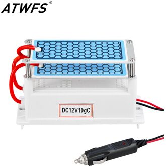 ATWFS Auto Draagbare Ozon Generator 12 v 10g Ozonizer Luchtreiniger Auto Luchtreiniger Ozon Keramische Plaat Air Sterilisator filter