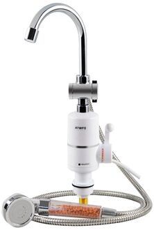 Atwfs Tankless Boiler 220V Instant Warm Water Kraan Badkamer Keuken Snelle Heater Verwarming Elektrische Anion Douche Kraan douche faucet