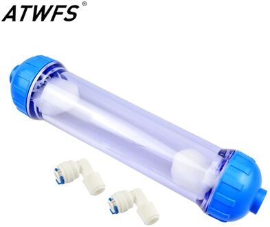 Atwfs Water Filter Behuizing Diy Vullen T33 Shell Filter 25.4Cm Fles 1/4 "Tube Fittings Transparant Thicken Omgekeerde Osmose systeem