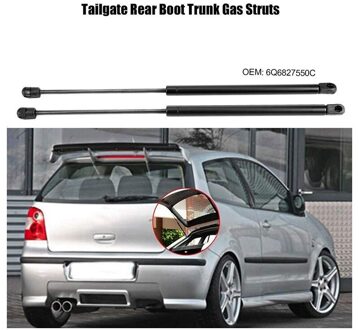 AU05 -2Pcs Auto Achterklep Boot Gasveren Ondersteuning Lifters Voor-Polo Hatchback 9N 2001 6Q6827550C