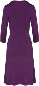 Aubergine imitatiewikkeljurk van duurzame stof Paars - EU 40 / UK 12