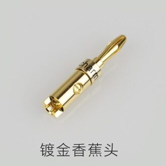 Aucharm Akoestische Koorts Grade Zuiver Koper Rhodium Luidspreker Luidspreker Versterker Terminal Banaanstekker Banaan Hoofd type 2