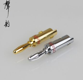 Aucharm Akoestische Koorts Grade Zuiver Koper Rhodium Luidspreker Luidspreker Versterker Terminal Banaanstekker Banaan Hoofd type 4