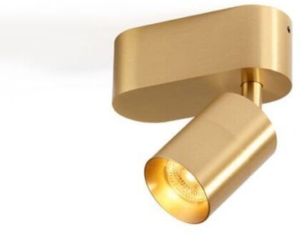 Audette 1 up Rounded Plafondlamp - 2700K - 23 - Messing frame Goud