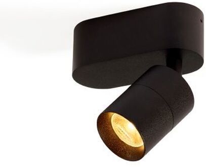 Audette 1 up Rounded Plafondlamp - 2700K - 23° - Zwart frame - Zonder Honeycomb