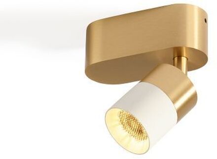 Audette-Duo up Rounded Plafondlamp - 2700K - 23° - Messing base & frame - Witte ring - Met Honeycomb Goud