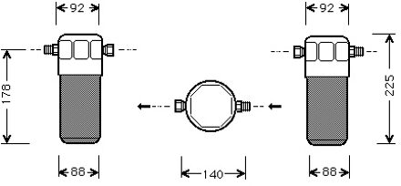 Audi Airco Droger 1.6 / 2.4 / 2.6 / 2.8 0300D154