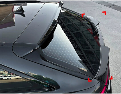 Audi AutoStyle Onderste achterspoiler passend voor Audi A6 (C8) Avant 2018-2024 (ABS Glanzend zwart) TSAU101